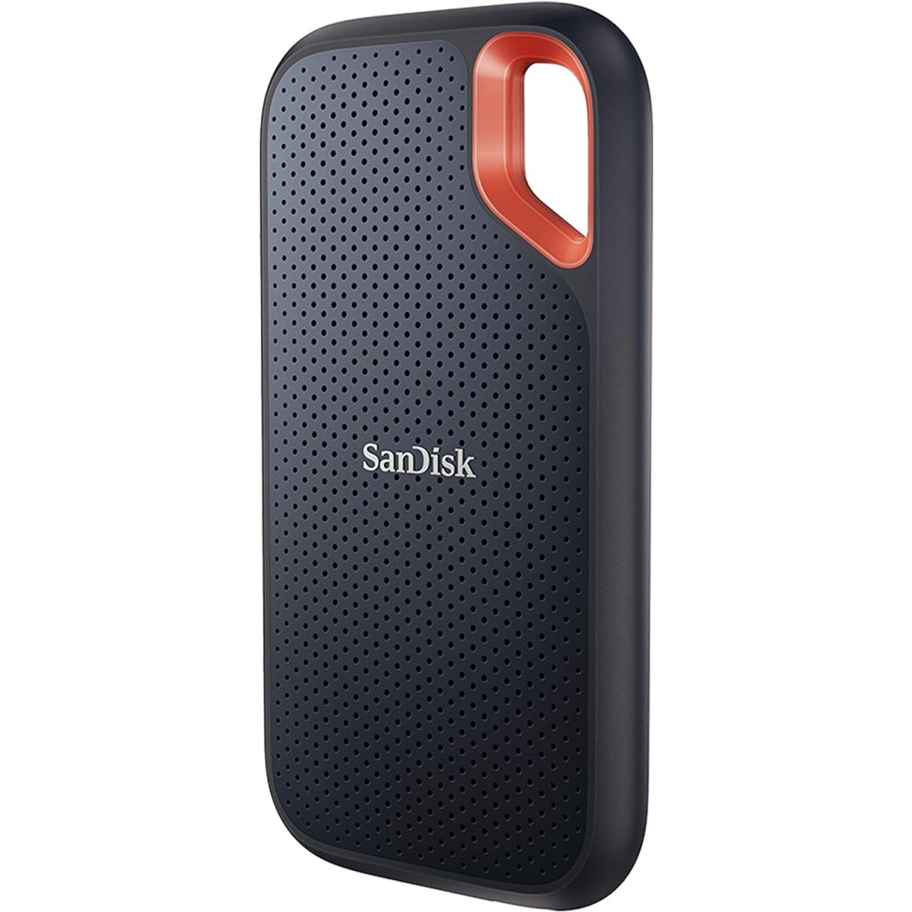 SanDisk 2 To Extreme Disque SSD portable, USB-C USB 3.2 Gén. 2, Disque SSD NVMe externe, jusqu'à 1050 Mo/s Résistance à la poussière et à l'eau classée IP65