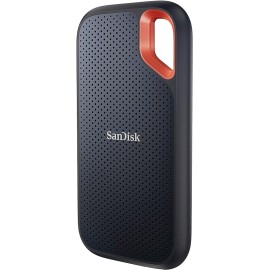 SanDisk 2 To Extreme Disque SSD portable, USB-C USB 3.2 Gén. 2, Disque SSD NVMe externe, jusqu'à 1050 Mo/s Résistance à la poussière et à l'eau classée IP65